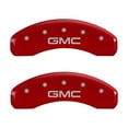 thumbnail image 4 of MGP 4 Caliper Covers Engraved Front & Rear GMC Red finish silver ch Fits select: 2011 GMC SIERRA C1500 SLE, 2013 GMC SIERRA K1500 SLE, 4 of 6