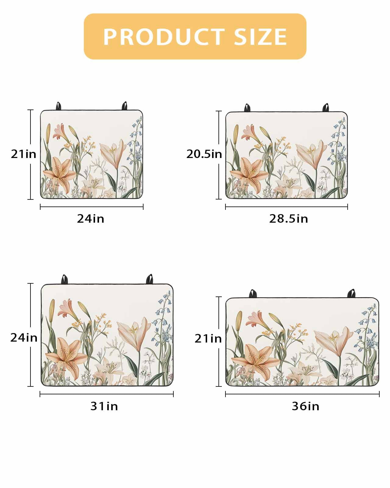 nqOlkjepod Large Induction Cooktop Protector Mat 36"x21", Botanical Flower Stove Top Covers for Electric Stove, Spring Watercolor Blooms Leaf Plant Stove Burner Cover Mats, Glass Top Stove Cover