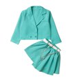 thumbnail image 1 of Falda Conjunto de faldas de camisa de manga larga para niñas bebés Conjunto de ropa de botones (Verde 18-24m) Ygjytge Verde T 18/24 M Única para Niña, 1 of 9