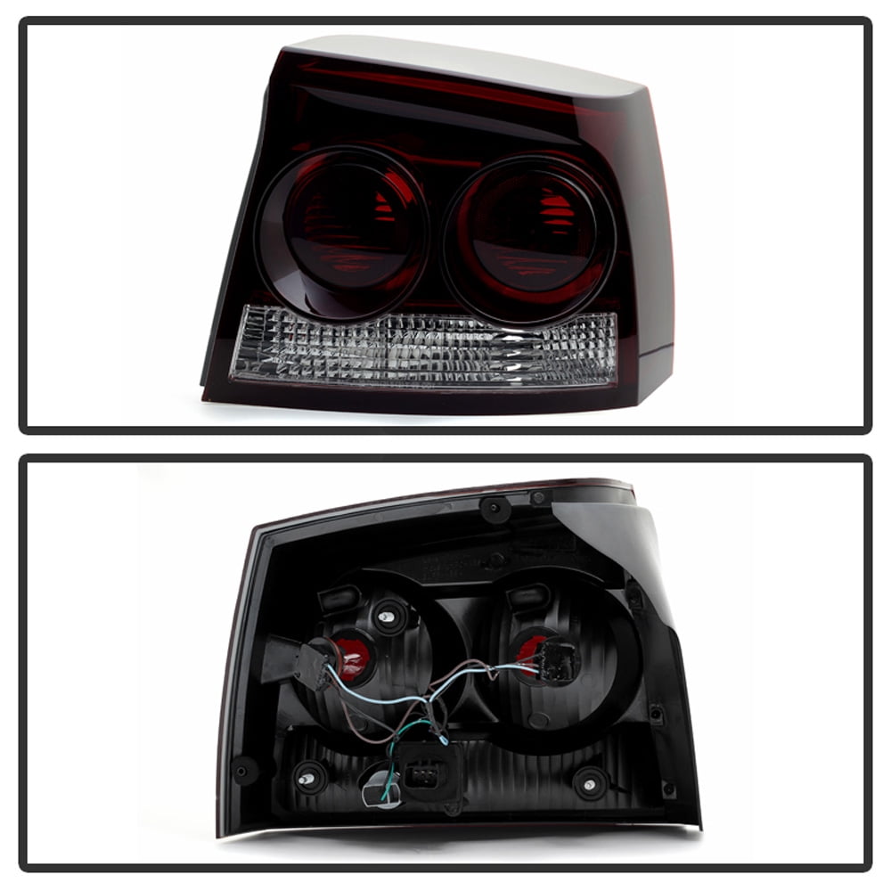 Red Smoke 2009-2010 Dodge Charger SE/SXT/SRT8 Tail Lights Brake Lamps Left+Right
