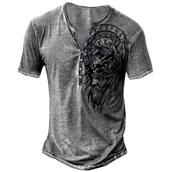 Norse Mythology Graphic Tee for Retro Gods Printed Casual Shirt Men’s Top by Ancient Soft Everyday Wear