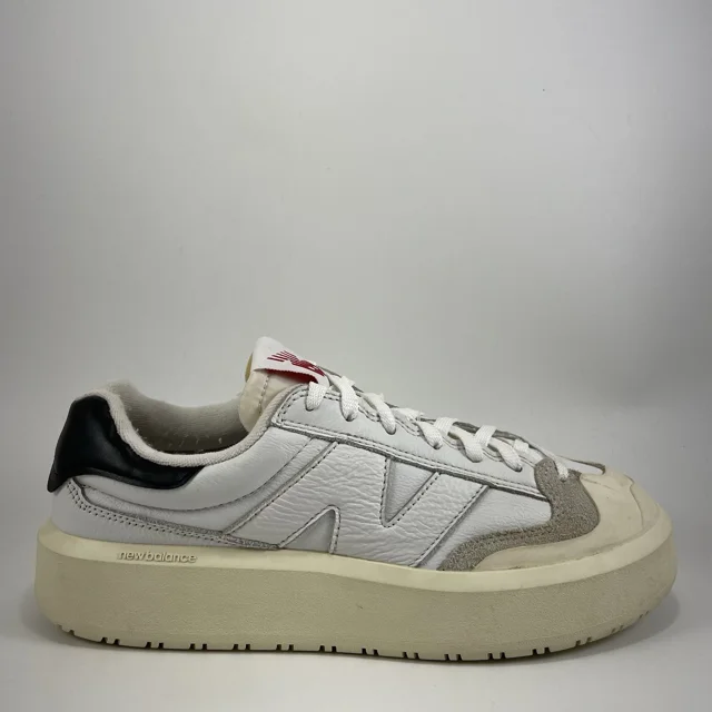 New Balance CT302 Casual Sneakers Mens Size 9 Black White Leather Low Top