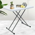 thumbnail image 6 of DENEST 30"x 20" Portable Foldable Dining Table Lifter Snack Desk X-Crossed Feet Height Adjustable Laptop Tray, 6 of 18