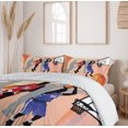 thumbnail image 6 of Ambesonne Sports Duvet Cover Sets, Vintage Basketball Art, 2-Queen, Orange Black, 6 of 7