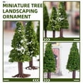 thumbnail image 5 of FUEENIRVA 6Pcs Green Plastic Pine Tree Figures for Model Train and Diorama Scenery Decoration, 5 of 7