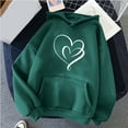 thumbnail image 2 of ShomPort Womens Cute Hoodies Casual Long Sleeve Hooded Sweatshirt Pullover Tops with Pockets (Green97), 2 of 4