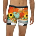 thumbnail image 2 of Xecao Hello Fall Farm Truck Print Boxer Briefs for Men's Stretch Moisture-Wicking Underwear, Mid-Rise Classics breathable fabric, 2 of 7
