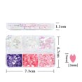 thumbnail image 6 of UDIYO 1 Box Nail Sequins Creative Shape Vivid Color Shiny Visual Effect Non-Fading Wide Application Decorative PET 6 Grids Colorful Maple Leaf Nail Art Sequins for Nail Salon, 6 of 7