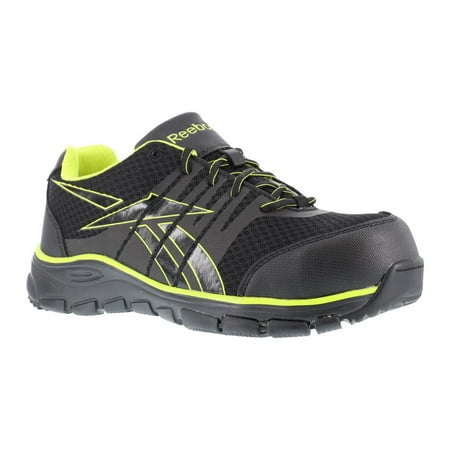 Reebok Work Men's Arion Composite Toe ESD Athletic Safety Shoe Black/Yellow - RB4501