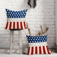 thumbnail image 2 of 4th of July Pillow Covers 16X16 Inch Blue Red Stars Stripes Decorative Pillow Cases Set of 2 Patriotic Independence Day Memorial Day Throw Pillows Home Decor for Sofa Couch Cushion Outdoor, 2 of 6