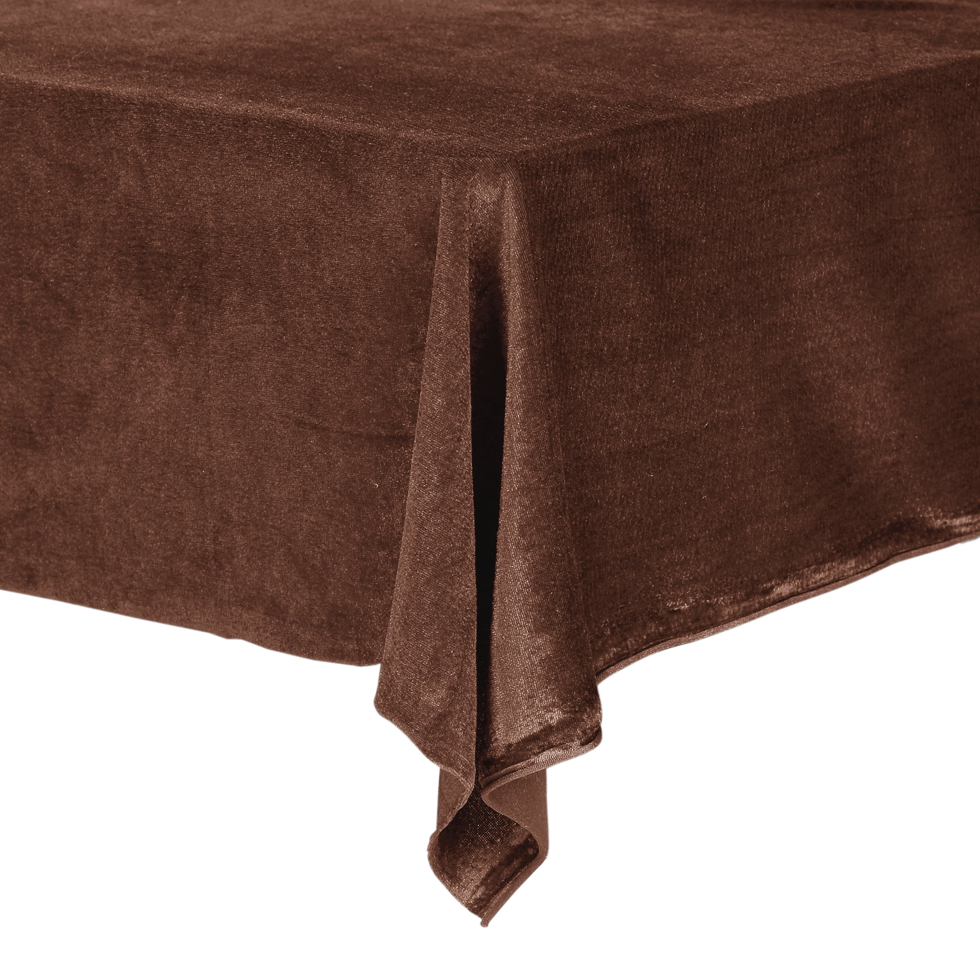 Unique Bargains Rectangle Polyester Washable Tablecloth Wedding or Banquet Table Cover Dark Coffee 63"x110"