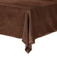 thumbnail image 4 of Unique Bargains 1 Pack Rectangle Tablecloth, Velvet Washable Table Cover for Wedding or Banquet Dark Coffee 160x280cm, 4 of 5