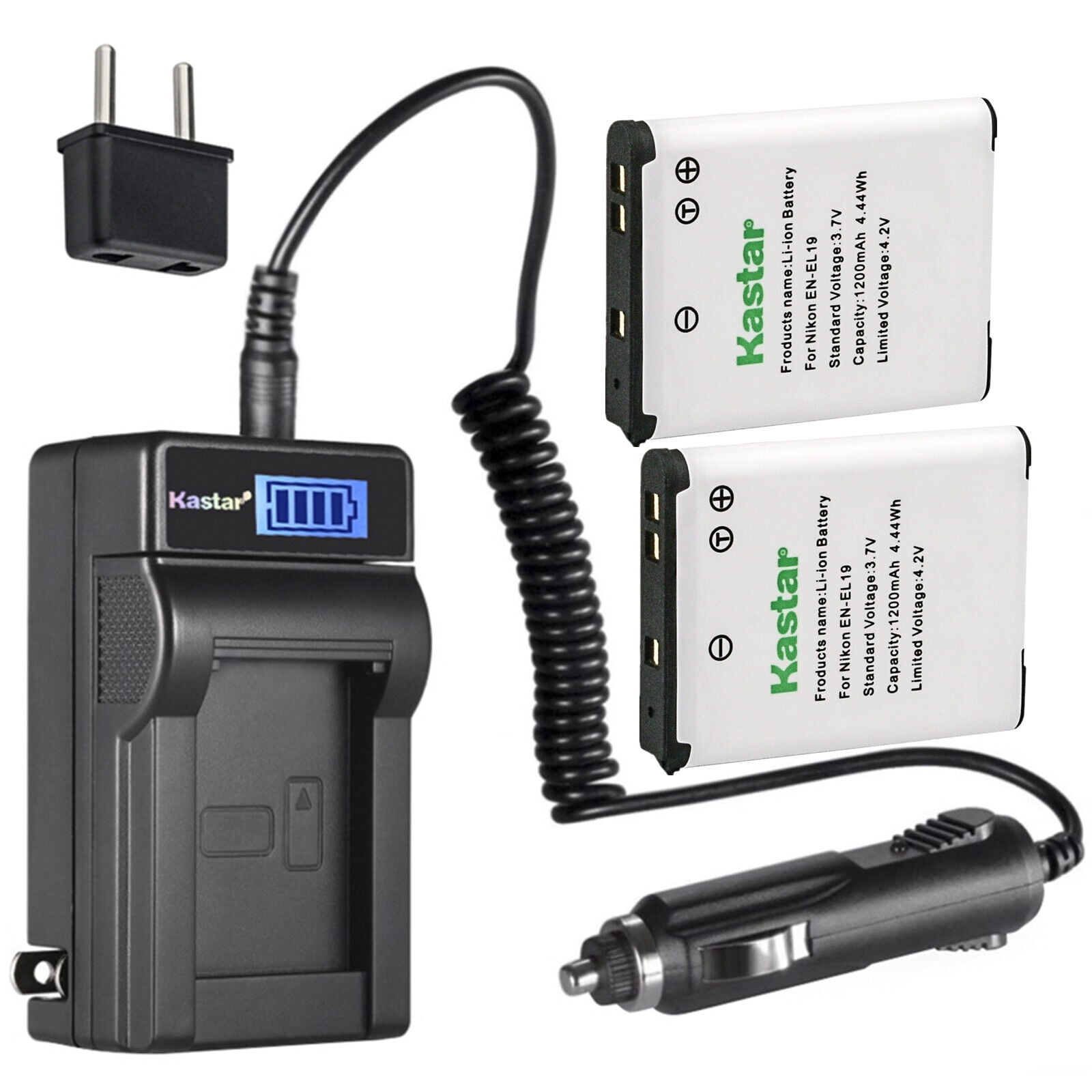ENEGONPOW 2 Baterías EN-EL14 De 1500mAh Con Cargador USB Dual Rápido Para Nikon D3100, D3500, D5600, DF Y Coolpix P7000/P7800