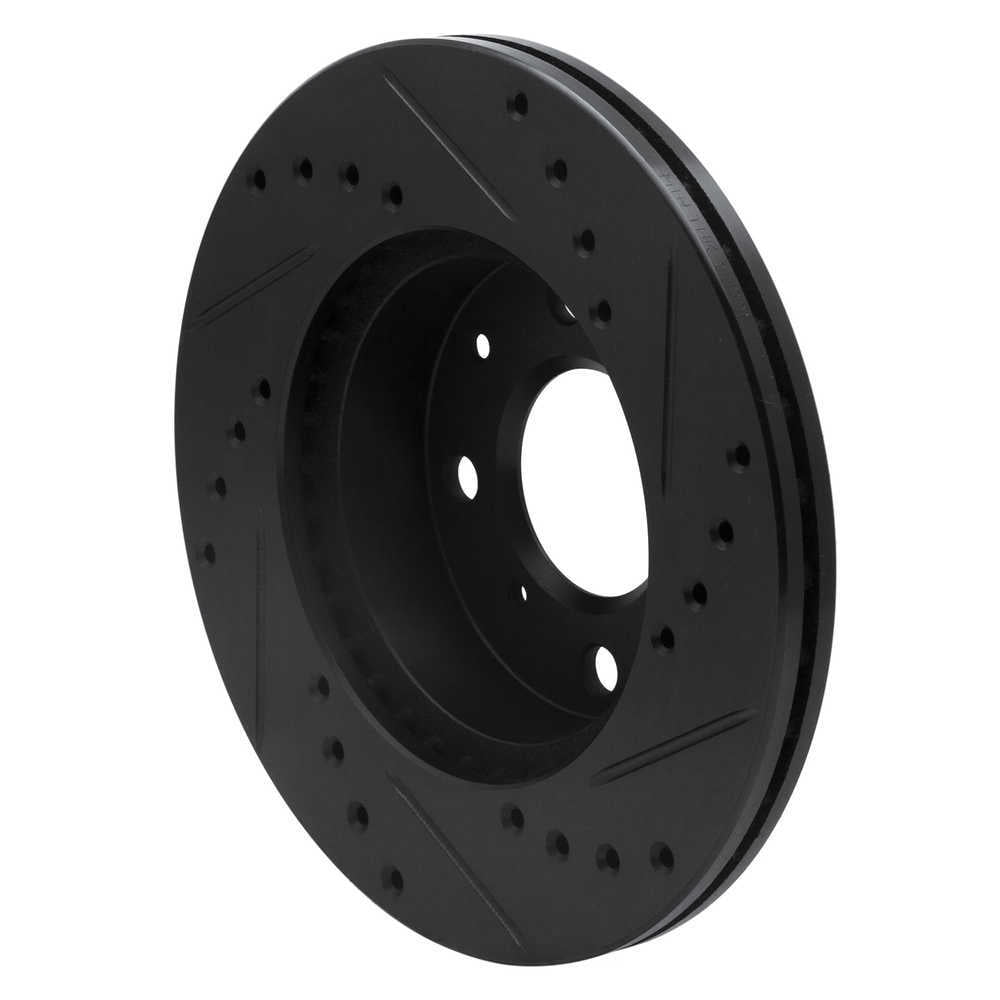 Dynamic Friction Company 633-59011L DFC Brake Rotor - Drilled And Slotted - Black
