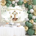 thumbnail image 2 of Mi Primera Comunion Backdrop Banner First Holy Communion Baptism Decorations Greeney Christening God Bless Party Photography Background Banner Photo Booth Props, 2 of 6