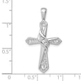 thumbnail image 2 of Auriga Fine Jewelry 14K White Gold 1/20ct. Diamond Cross Pendant for Women (L - 1.28 inch, W - 18 inch), 2 of 4
