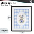 thumbnail image 4 of Stupell Industries Eclectic Little Bear Blue Gingham Black Framed Print Under Glass, 13 x 16, by Arlington Prints, 4 of 8