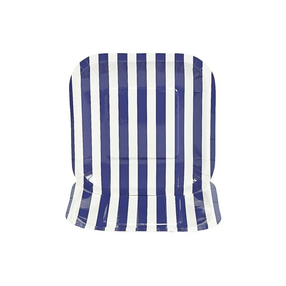 Purple Striped Square Dessert Plates