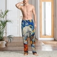 thumbnail image 2 of Balery Dog Guitar Starry Night Pantalones de pijama para hombre, pijama ultraligero, pantalón de descanso-3X-Large, 2 of 6