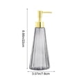 thumbnail image 3 of Textured Glass Soap Dispenser - 8.66oz Refillable Pump Bottle for Hand Soap, Liquid Dispenser for Bathroom, Kitchen Sink, 3 of 6