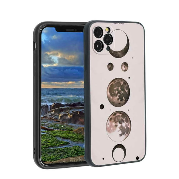 Lunar-Phases-196 Phone Case, Degined for iPhone 11 Pro Case Men Women, Flexible Silicone Shockproof Case for iPhone 11 Pro