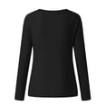 thumbnail image 6 of Rmogov Tops and Pants Activewear Set Women, V-neck Solid Color Shirt and Pants Two PC Black, 6 of 7