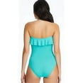 thumbnail image 3 of Bleu Swimwear Kore Shirred Ruffle Bandeau Tank with Molded Cups, 3 of 4