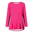 thumbnail image 5 of Linen Tops for Women Fall 2024 Women Sweatshirt Clearance $5.00 Casual Crewneck Loose Tops Long Sleeve Sweatshirt, 5 of 5