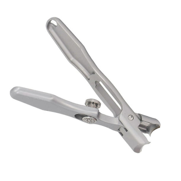 2pcs Anti Splash Nail Clipper Stainless Steel Double Edged Anti Splash Wide Jaw Fingernail Trimmer for Thick Hard Toenails Silver