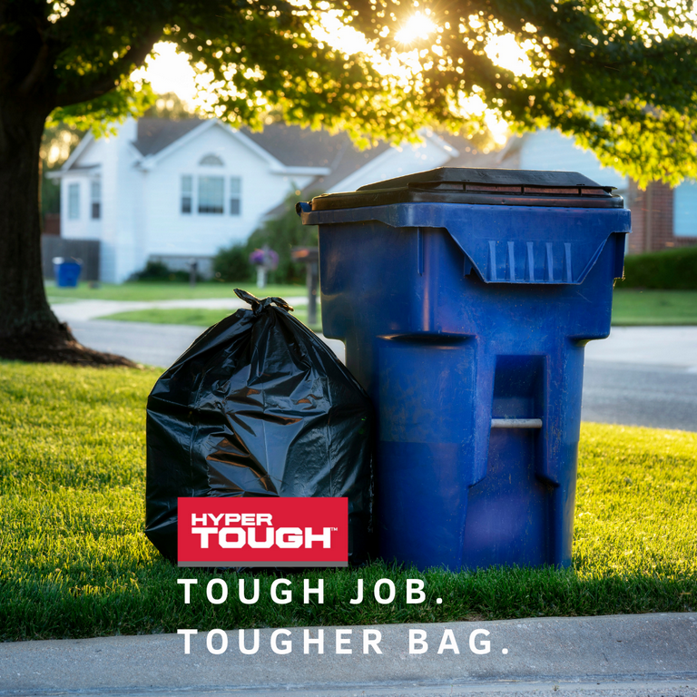 ToughBag 55 Gallon Trash Bags, Heavy-Duty 3 Mil Contractor Bags,  Large 55-60 Gallon Trash Can Liner, Recycling, 38 x 58 (32 COUNT/CLEAR) -  Outdoor, Construction, Industrial, Lawn, Leaf - Made in