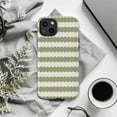 thumbnail image 6 of Minimalist Wavy Stripe Phone Case, Sage Green & Cream Aesthetic Patterned Phone Cover, Modern Retro Vibe for iPhone 16 15 14 13 12 11 Pro Max Plus Mini, 6 of 6