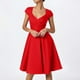 thumbnail image 2 of Vestido retro de fiesta liso para mujer: diseño informal de corte A, cintura alta para diversas ocasiones, tallas S-XXL., 2 of 5
