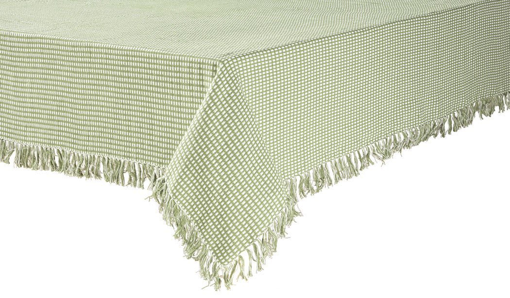NEW Homespun Check Woven Cotton Reversible Tablecloth 