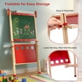 thumbnail image 3 of SaveJoy Kids Easel,Reindeer Adjustable Double-Sided Whiteboard,Wooden Toddlers Drawing Chalkboard with Paper & Art Supplies for 3-8 Boys Girls, 3 of 9