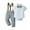 Blue, variant on Baby Boy Clothes Suit 3-18 Months Newborn Formal Dress Shirt Suspender Pants Outfit Wedding 3PCS