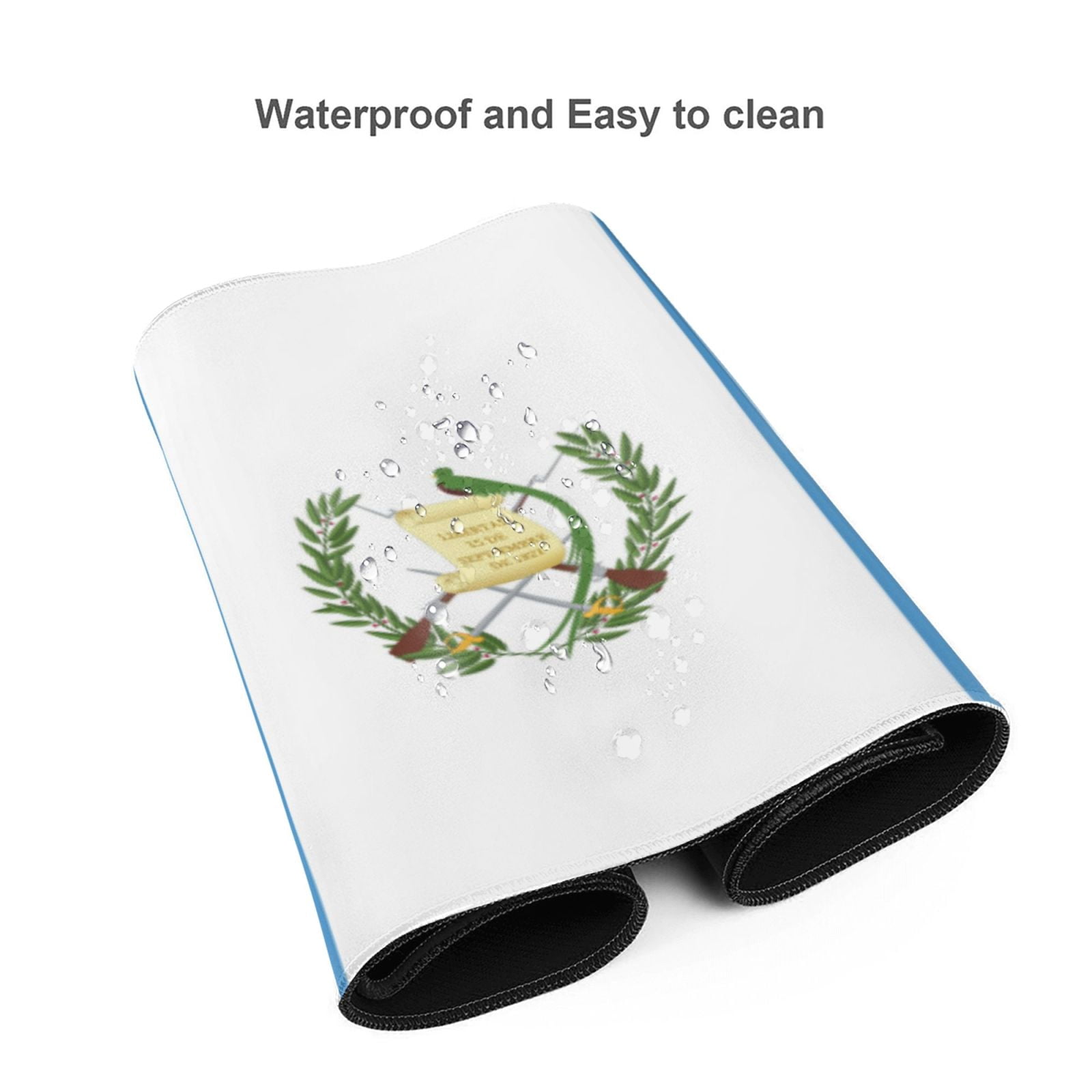 Large Gaming Mouse Mat Flag Of Guatemala Long Extended Mousepad Desk Mat Non-Slip Rubber Micepads (31.5 X 11.8 Inches)\r\n