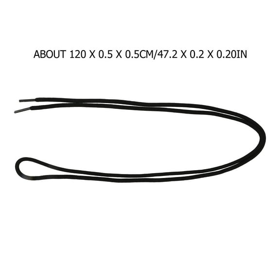 CATIEBYE Shoelace Black Polyester 12.6X0.2in Durable Reusable for Various Shoes 2Pairs