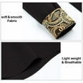 thumbnail image 6 of HISDERN Mens Black Dress Shirts Long Sleeve Formal Button Down Business Wedding Shirt, 6 of 7