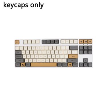 YIBAISI 113 Key XDA Height Large Font Keycaps Simple Black