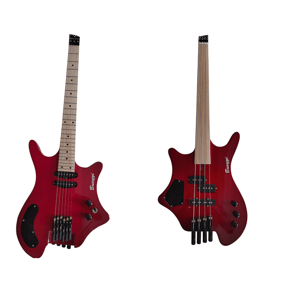 4 String Bass/ 6 String Lead Headless Fretless Bass Busuyi Guitar Right