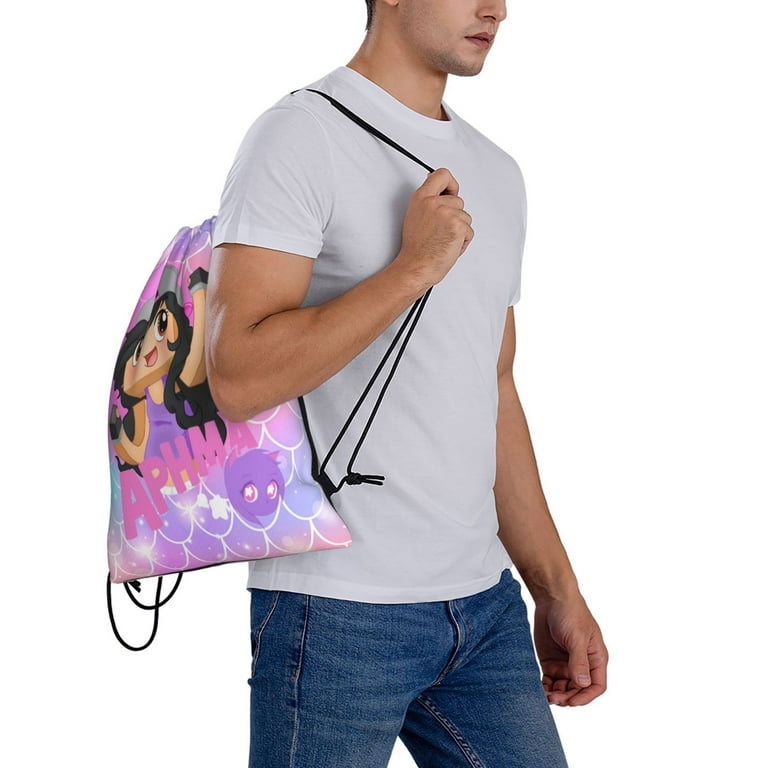 Aphmau Drawstring Backpack Sport Gym Bag For Yoga Swimming Gymsack Sport  Strap Pack Bag 