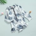 thumbnail image 4 of xiaxaixu Maillot de Bain une Pièce Tie-dye pour Filles, Manches Longues Col Rond avec Fermeture Éclair, 4 of 9