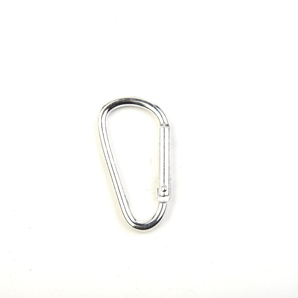 50/100Pcs D-Shaped Spring Clip Black Silver Colorful Aluminum Alloy Carabiner Spring Clip Key Chain Climbing Carabiners Parts