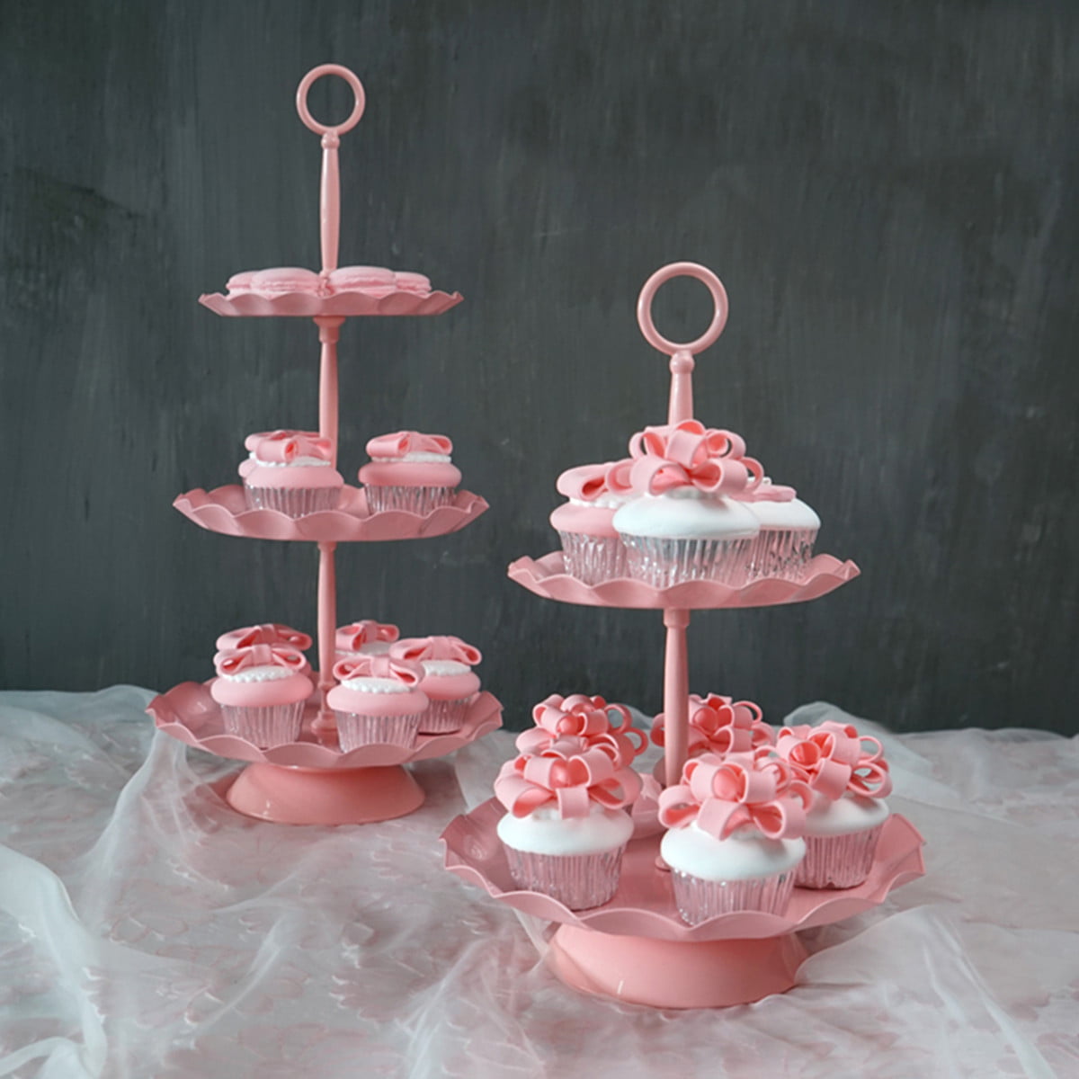 3 Tier Metal Cupcake Stand Holder Tower Wedding Party Dessert Carrier Display 