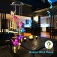 thumbnail image 5 of GLUAAE Wind Chimes Outdoor, Solar Butterfly Wind Chime LED Color Changing Waterproof Decorative Patio Lights for Home Party Yard Garden, 5 of 8