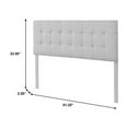 thumbnail image 5 of Grid Tufted Modern Upholstered Queen Headboard in Gray, 5 of 7