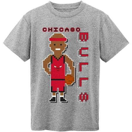 - NBA Chicago Bulls Grey Youth Team Short Sleeve Tee