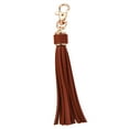 thumbnail image 2 of Fasijew Lightweight Keychain Keychain Pendant Tassel Keychain Pendant Faux Leather Solid Color Lobster Clip Fringe Stainless Lightweight Portable DIY Keyring Schoolbag, 2 of 5