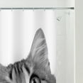 thumbnail image 3 of Mainstays Peeking Cat PEVA Shower Curtain, 70" x 72", Black, 3 of 5