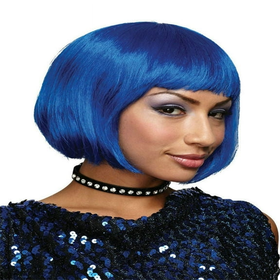 Blue Bob Adult Halloween Wig
